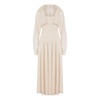 Elegant Sand Dress with Muslin Top