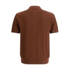 Brown Jacquard Cotton Short-Sleeved Polo