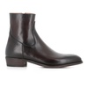 Ebony Leather Ankle Boots with Zip