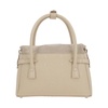 Light Beige Hammered Leather Handbag
