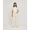 Jacquard Blouse with Puff Sleeves