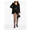 Black Jacquard Lace Bustier Shirt