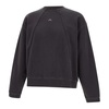 Black Cotton Sweatshirt with Crew Neck