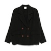 Black Button-Up Jacket with Flap Pockets