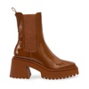 Patent Chelsea Boots Cognac