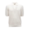 Perforated Polo Neck Pullover White