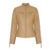 Lambskin Biker Jacket with Gold Accents