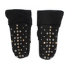 Studded Shearling Gloves - Black