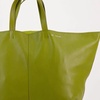 Green Leather Tote Bag