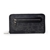 Black Leather Wallet with Polyurethane Trim