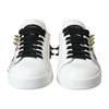 Crystal Embellished Floral Leather Sneakers