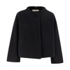 Soft Feather Collar Snap Jacket