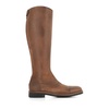 Brown Leather Boots with Zipper Closure