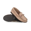 Beige Suede Loafer with Decorative Bow
