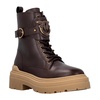 Leather Ankle Boots with Logo Strap