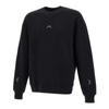 Black Cotton Sweatshirt with Mini Logos