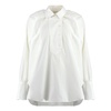 Cotton Poplin Blouse with Side Slits