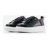 Black Vegan Leather Sneakers