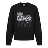 Black Sweatshirt Happy Tiger Embroidery