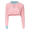 Crochet Effect Pink Sweater Made in Italy
