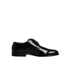 Black Leather Derby Lace Up Shoes