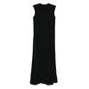 Black Sleeveless Front Button Dress