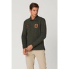 Long Sleeve Polo with Italian Air Force Patches
