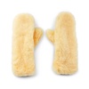 Shearling Leather Logo Gloves