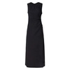 Black Longuette Dress with Round Collar