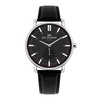 Black Leather Quartz Watch