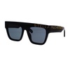 Square Bio-Acetate Sunglasses with Dark Blue Lenses