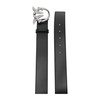 Black Leather Logo-Buckle Belt