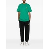 Black Cotton Tracksuit Bottoms with Side Logo