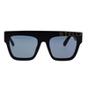Square Bio-Acetate Sunglasses with Dark Blue Lenses