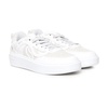White Low-Top Sneakers with Logo Print