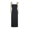 Airy Linen Dress Black/Ivory