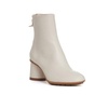 White Leather Ankle Boots Elegant Style
