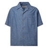 Blue Cotton Button-Up Shirt
