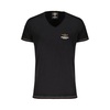 Black Cotton Outer T-Shirt with Print