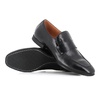 Black Leather Loafer Shoe