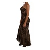 Leopard Print Silk Chiffon Maxi Dress