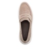 Beige Slip-On Suede Flat Shoes