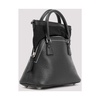 Black Leather Handbag with Chain Strap