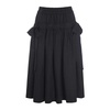 Black Long Skirt with Bows