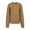 Brown Wool Crew Neck Sweatshirt