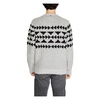 Grey Geometric Knit Sweater