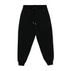 Black Drawstring Trousers Ribbed Ankle