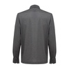 Long Sleeve Gray Piquet Cotton Shirt