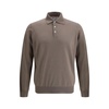 Ribbed Collar Wool Polo Shirt