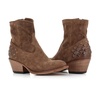 Beige Suede Studded Boots